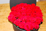 Caja Circular de 40 Rosas Rojas